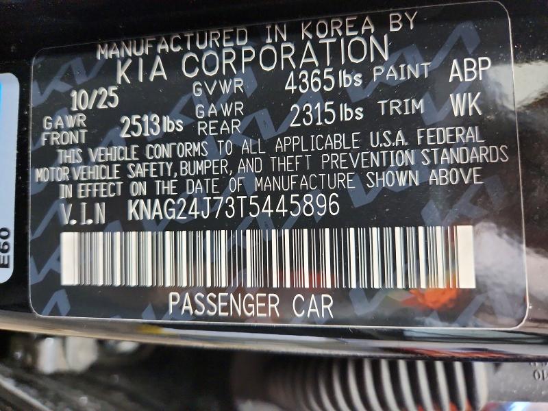 Aukcja sprzedaży 2026 Kia K5, vin: KNAG24J73T5445896, numer aukcji: 69131066