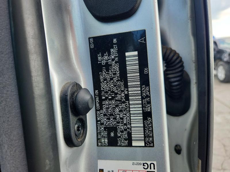 Aukcja sprzedaży 2008 Lexus Gx, vin: JTJBT20X080161644, numer aukcji: 67642546