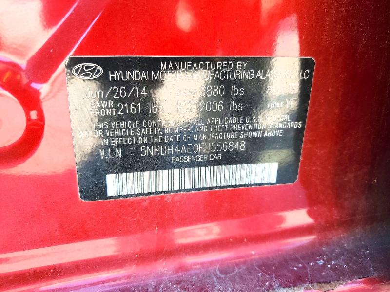 Продаж на аукціоні авто 2015 Hyundai Elantra, vin: 5NPDH4AE0FH556848, номер лоту: 67274356