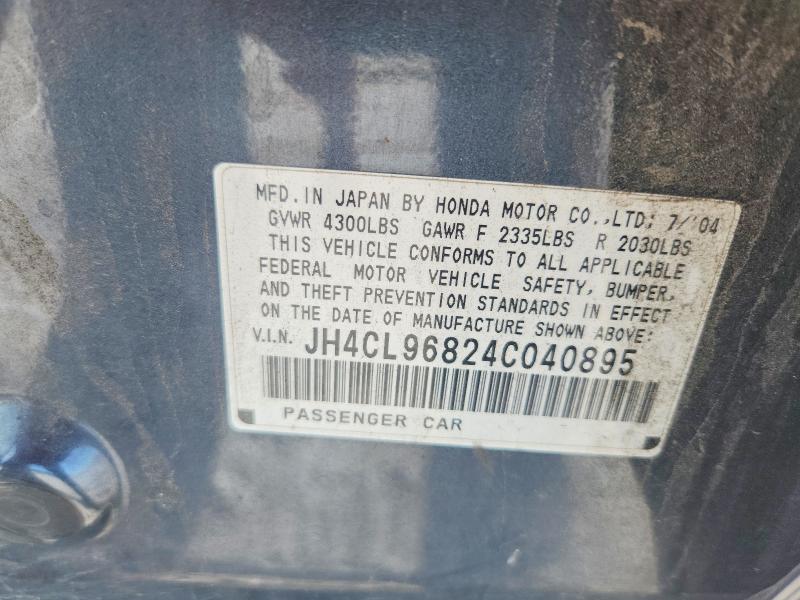 Aukcja sprzedaży 2004 Acura Tsx, vin: JH4CL96824C040895, numer aukcji: 67636656