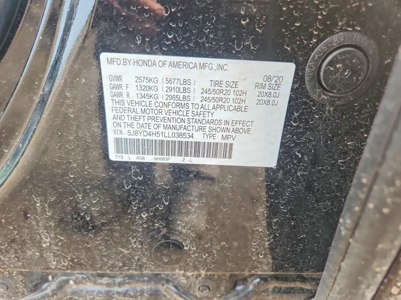 Продаж на аукціоні авто 2020 Acura Mdx, vin: 5J8YD4H51LL038534, номер лоту: 66922896