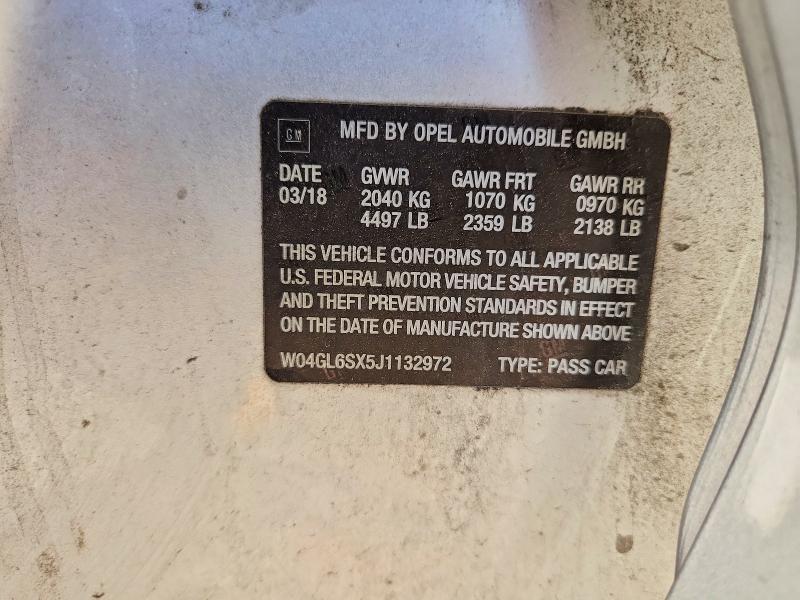 Aukcja sprzedaży 2018 Buick Regal, vin: W04GL6SX5J1132972, numer aukcji: 70300136