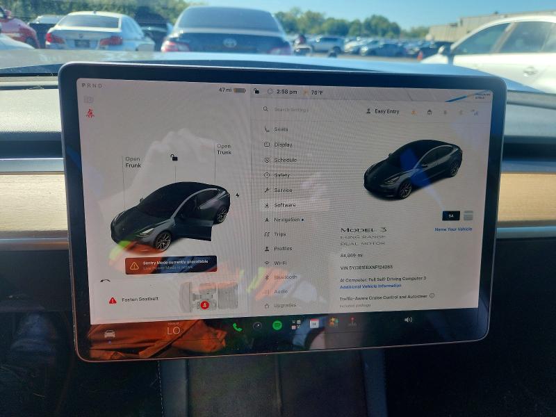 Aukcja sprzedaży 2022 Tesla Model 3, vin: 5YJ3E1EBXNF124283, numer aukcji: 68767816