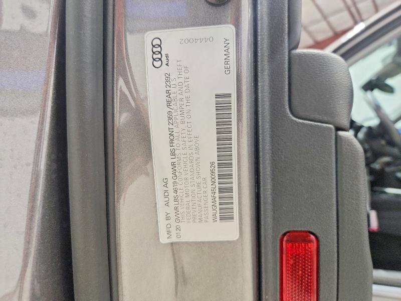 Aukcja sprzedaży 2020 Audi A4, vin: WAUGMAF45LN009526, numer aukcji: 67216876