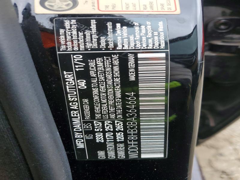 70003776 :رقم المزاد ، WDDHF8HB3BA364664 vin ، 2011 Mercedes-benz E مزاد بيع