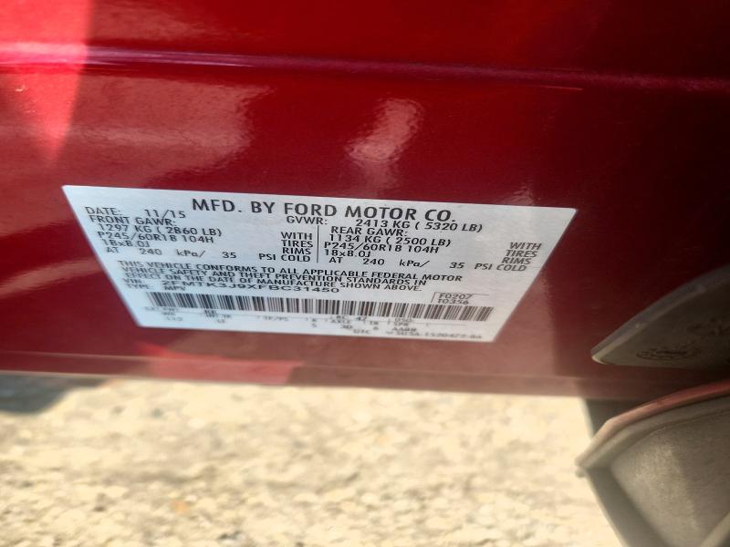 Aukcja sprzedaży 2015 Ford Edge, vin: 2FMTK3J9XFBC31450, numer aukcji: 69433336