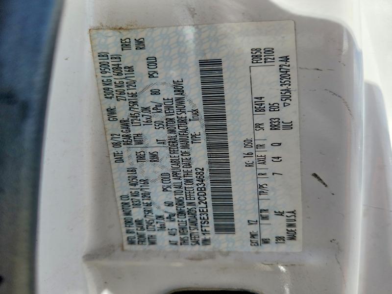 69149566 :رقم المزاد ، 1FTSE3EL2CDB34682 vin ، 2012 Ford Econoline مزاد بيع