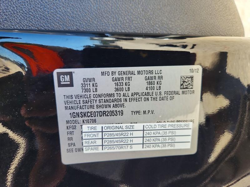 70533526 :رقم المزاد ، 1GNSKCE07DR205319 vin ، 2013 Chevrolet Tahoe مزاد بيع