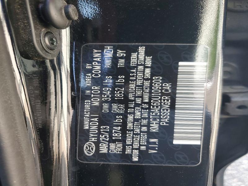 2013 Hyundai Accent მანქანა იყიდება აუქციონზე, vin: KMHCT5AE6DU109603, აუქციონის ნომერი: 68045056