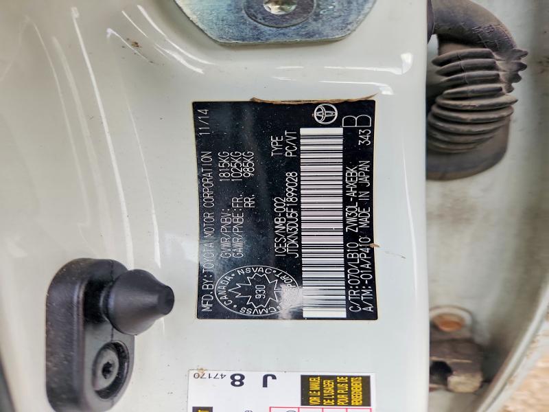 Aukcja sprzedaży 2015 Toyota Prius, vin: JTDKN3DU5F1899028, numer aukcji: 68510166