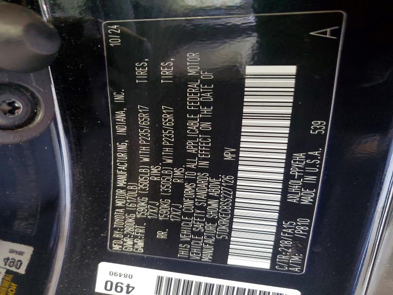 Aukcja sprzedaży 2025 Toyota Sienna, vin: 5TDKRKEC8SS227126, numer aukcji: 70328956