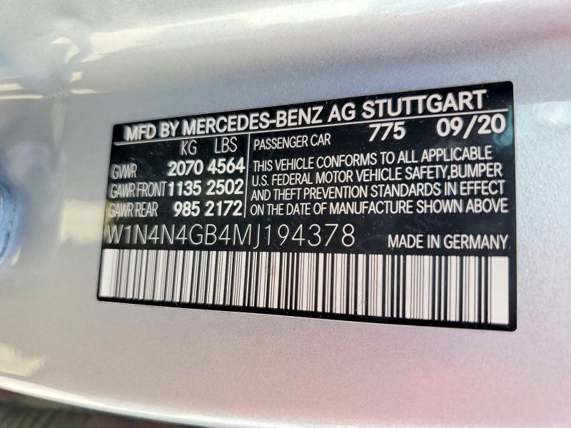 Продажа на аукционе авто 2021 Mercedes-benz Gla, vin: W1N4N4GB4MJ194378, номер лота: 70795476
