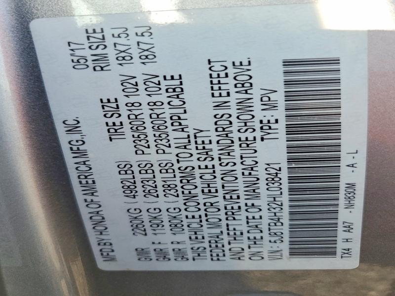 63755676 :رقم المزاد ، 5J8TB4H32HL038421 vin ، 2017 Acura Rdx مزاد بيع