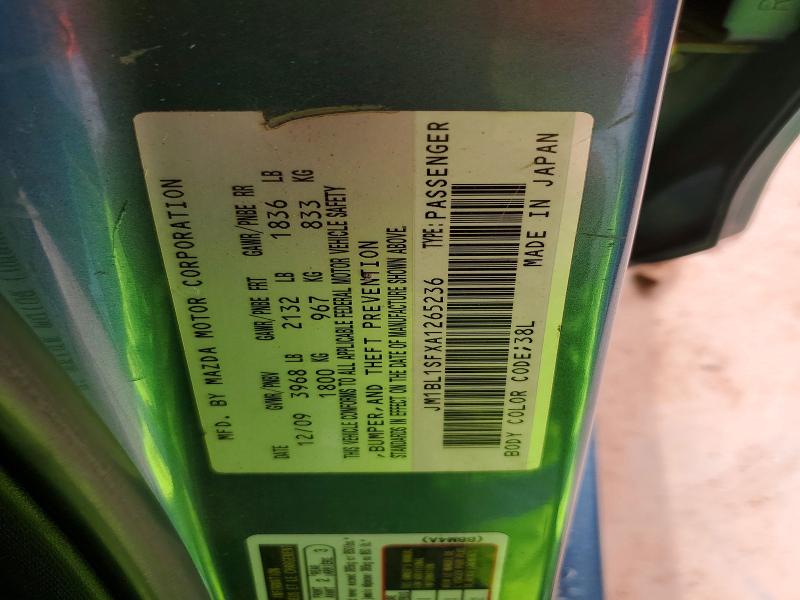 70717316 :رقم المزاد ، JM1BL1SFXA1265236 vin ، 2010 Mazda 3 مزاد بيع