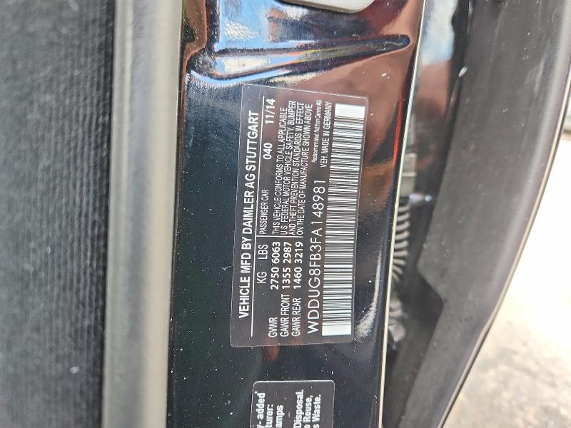2015 Mercedes-benz S მანქანა იყიდება აუქციონზე, vin: WDDUG8FB3FA148981, აუქციონის ნომერი: 67998836
