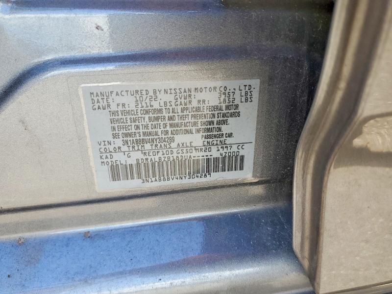 Aukcja sprzedaży 2022 Nissan Sentra, vin: 3N1AB8BV4NY304289, numer aukcji: 68199476