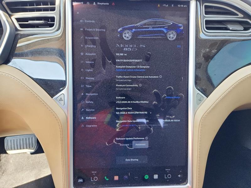 Продажа на аукционе авто 2015 Tesla Model S, vin: 5YJSA1H22FF092577, номер лота: 67559986