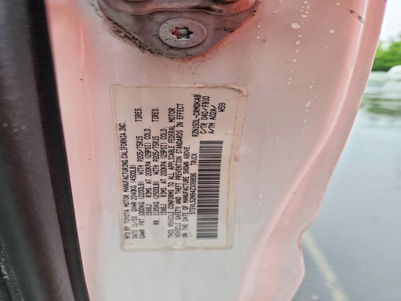 Aukcja sprzedaży 2004 Toyota Tacoma, vin: 5TEVL52N94Z339896, numer aukcji: 67550986