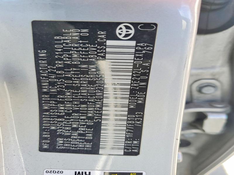67653306 :رقم المزاد ، 5YFEPMAE0NP320550 vin ، 2022 Toyota Corolla مزاد بيع
