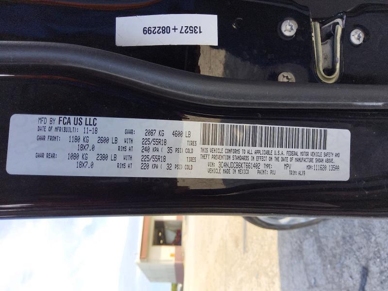 Продаж на аукціоні авто 2019 Jeep Compass, vin: 3C4NJDCB6KT661402, номер лоту: 68633056
