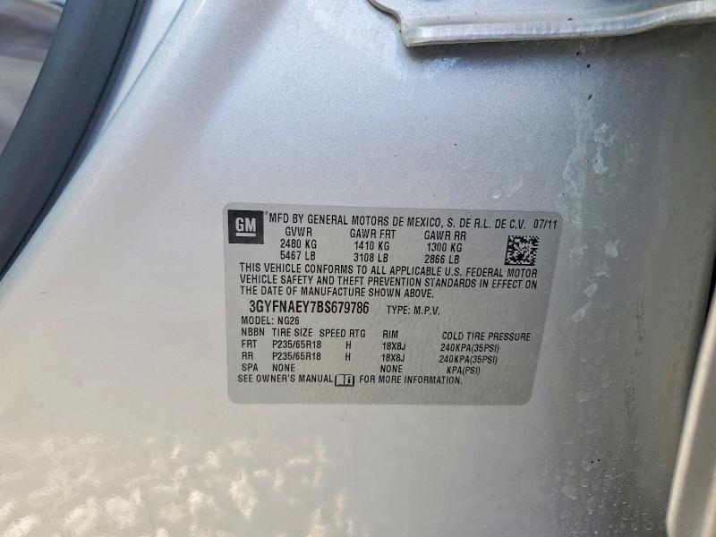 Aukcja sprzedaży 2011 Cadillac Srx, vin: 3GYFNAEY7BS679786, numer aukcji: 68620796