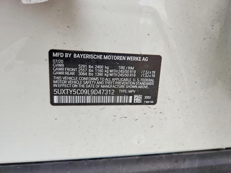 Продаж на аукціоні авто 2020 Bmw X3, vin: 5UXTY5C09L9D47312, номер лоту: 67289326