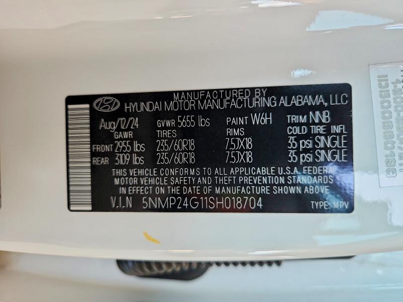 Продаж на аукціоні авто 2025 Hyundai Santa Fe, vin: 5NMP24G11SH018704, номер лоту: 68271506