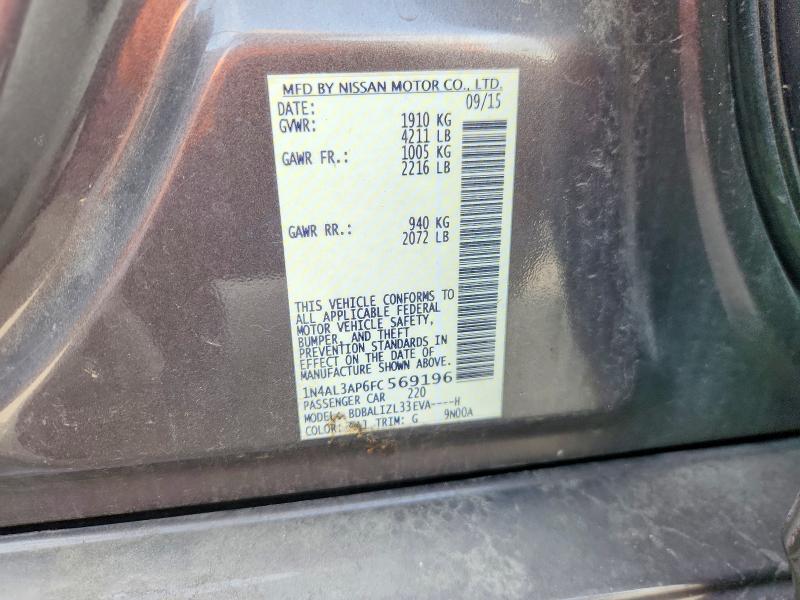 Aukcja sprzedaży 2015 Nissan Altima, vin: 1N4AL3AP6FC569196, numer aukcji: 68867506