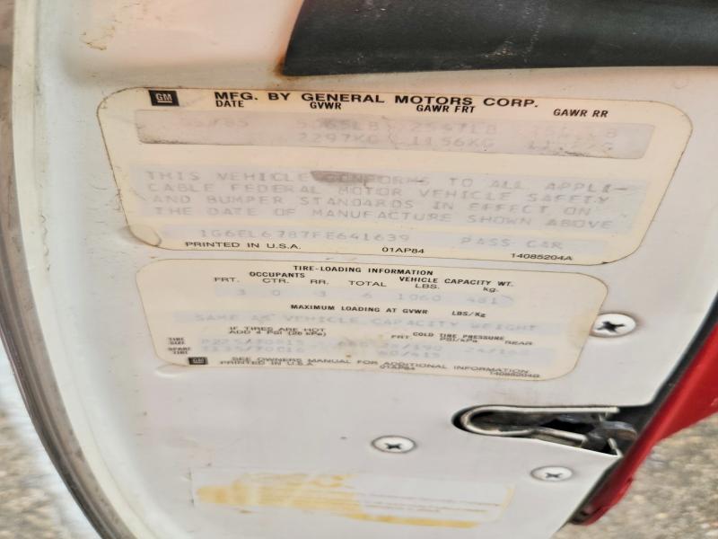 Продажа на аукционе авто 1985 Cadillac Eldorado, vin: 1G6EL6787FE641639, номер лота: 70059406