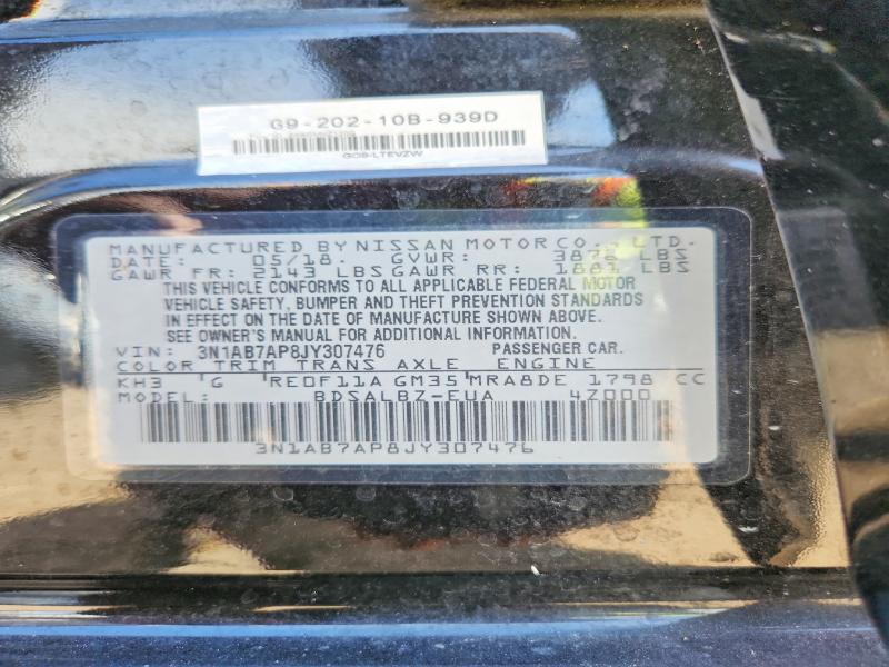 Aukcja sprzedaży 2018 Nissan Sentra, vin: 3N1AB7AP8JY307476, numer aukcji: 66854976