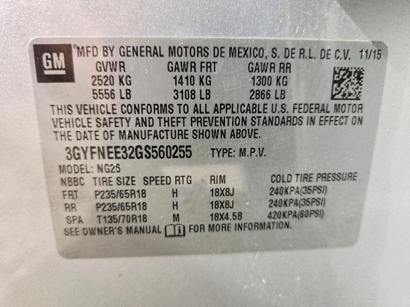 Продажа на аукционе авто 2016 Cadillac Srx, vin: 3GYFNEE32GS560255, номер лота: 67693696