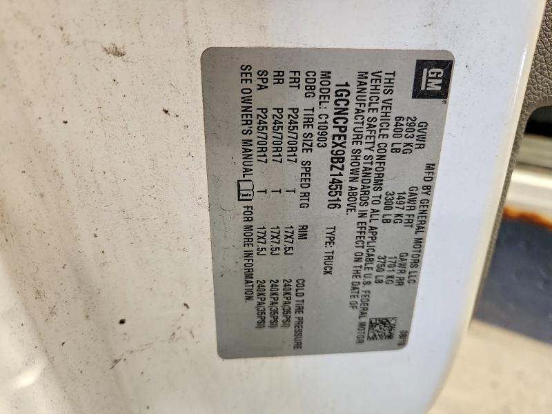 2011 Chevrolet Silverado მანქანა იყიდება აუქციონზე, vin: 1GCNCPEX9BZ145516, აუქციონის ნომერი: 70557336
