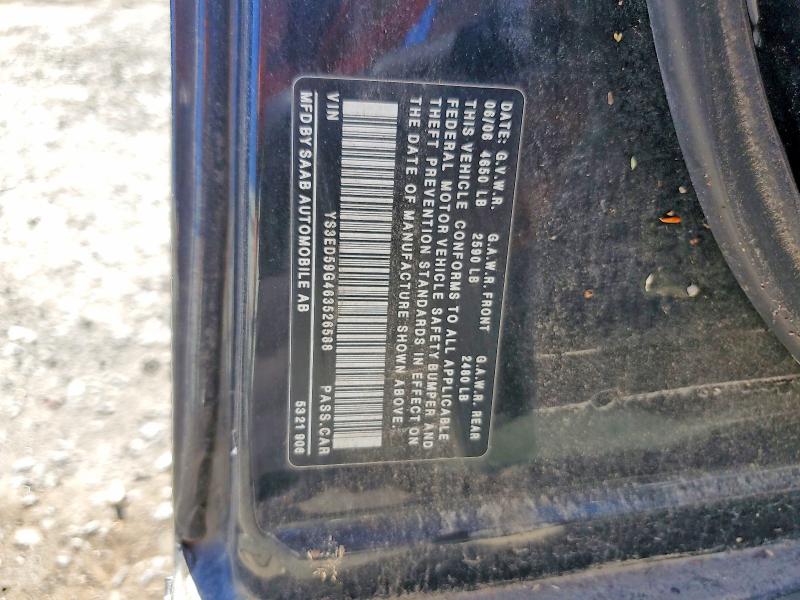 68956576 :رقم المزاد ، YS3ED59G463526588 vin ، 2006 Saab 9-5 مزاد بيع