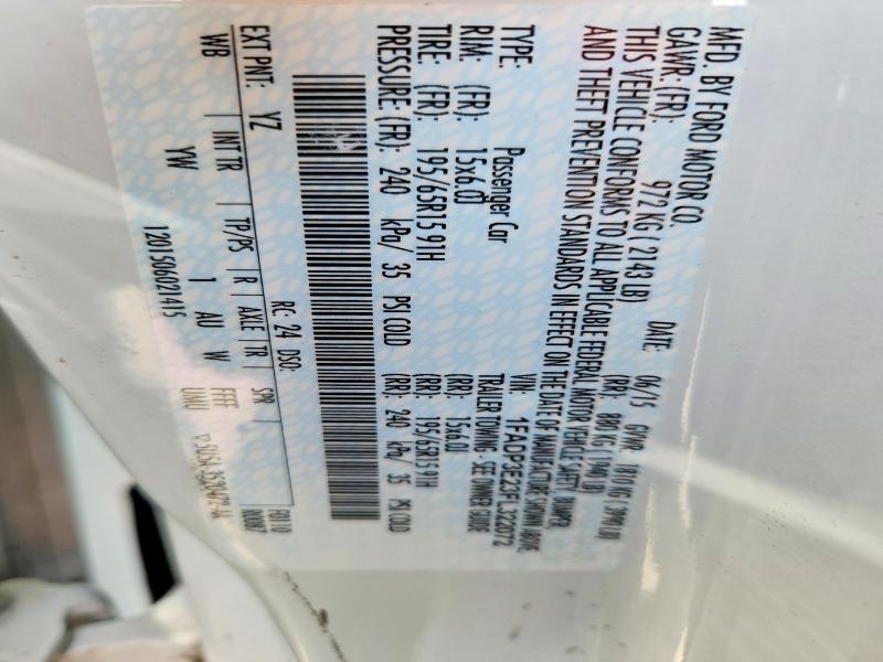 70273446 :رقم المزاد ، 1FADP3E23FL322072 vin ، 2015 Ford Focus مزاد بيع