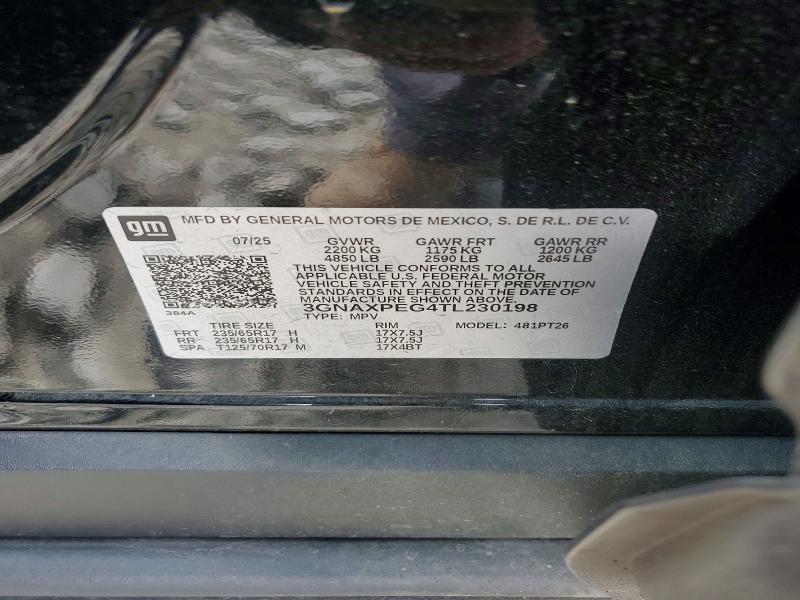 Aukcja sprzedaży 2026 Chevrolet Equinox, vin: 3GNAXPEG4TL230198, numer aukcji: 68517026