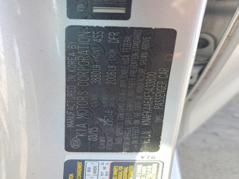 Aukcja sprzedaży 2015 Kia Forte, vin: KNAFK4A64F5433800, numer aukcji: 68331106