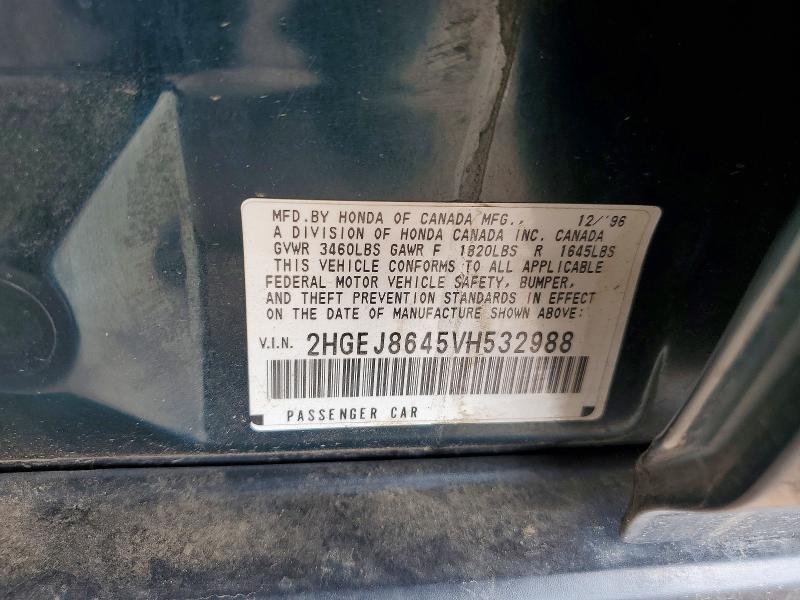 Продаж на аукціоні авто 1997 Honda Civic, vin: 2HGEJ8645VH532988, номер лоту: 68175326