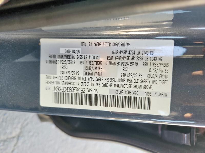 Aukcja sprzedaży 2025 Mazda Cx-5, vin: JM3KFBCM9S0678192, numer aukcji: 70858846