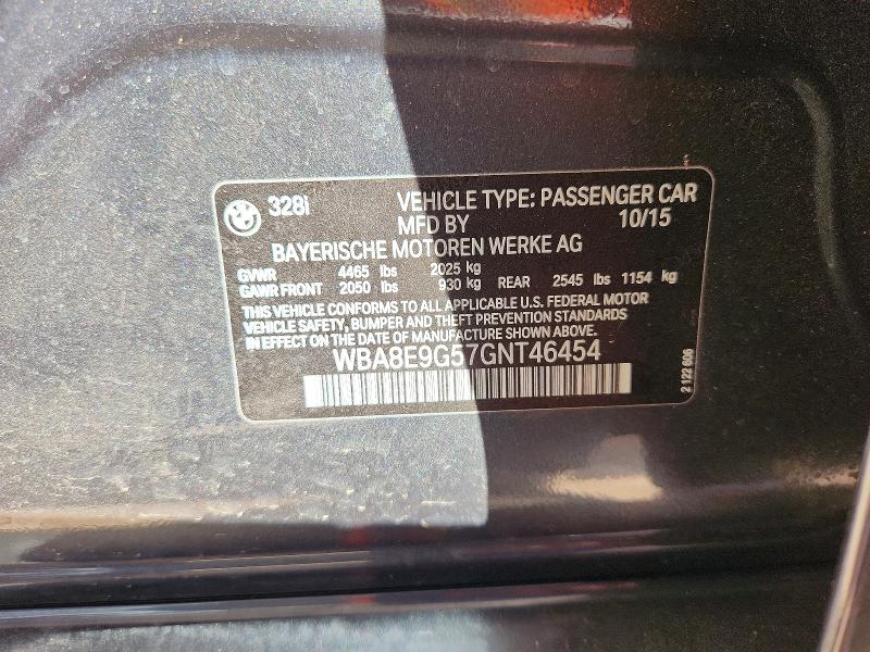 Продаж на аукціоні авто 2016 Bmw 328, vin: WBA8E9G57GNT46454, номер лоту: 69996806