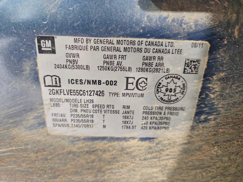 Продаж на аукціоні авто 2012 Gmc Terrain, vin: 2GKFLVE55C6127426, номер лоту: 67720446