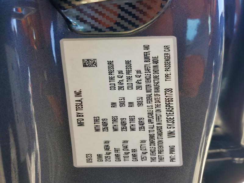 Продаж на аукціоні авто 2023 Tesla Model 3, vin: 5YJ3E1EA5PF651738, номер лоту: 66552856