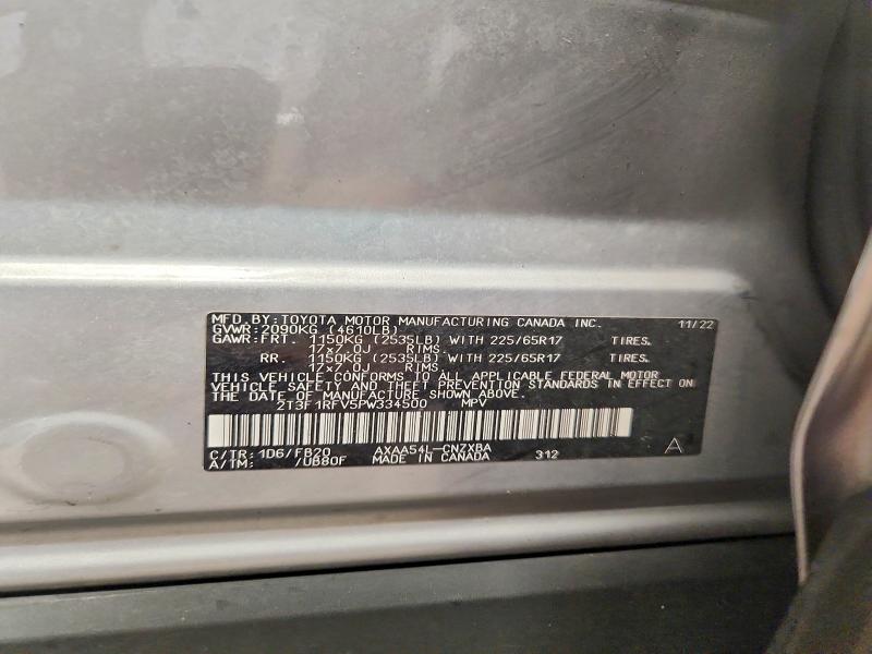 Продажа на аукционе авто 2023 Toyota Rav4, vin: 2T3F1RFV5PW334500, номер лота: 70859756