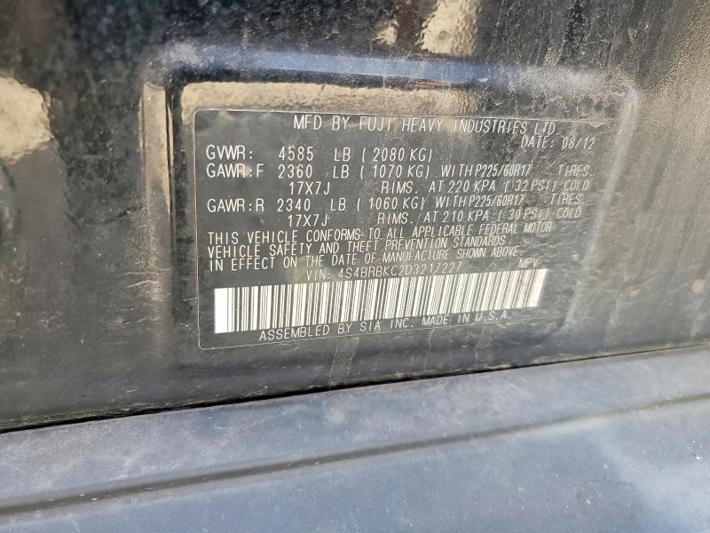 Aukcja sprzedaży 2013 Subaru Outback, vin: 4S4BRBKC2D3217227, numer aukcji: 70287746