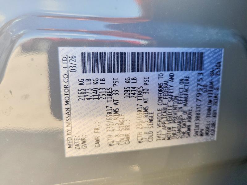 Auction sale of the 2026 Nissan Rogue, vin: 5N1BT3BB1TC795753, lot number: 67207576
