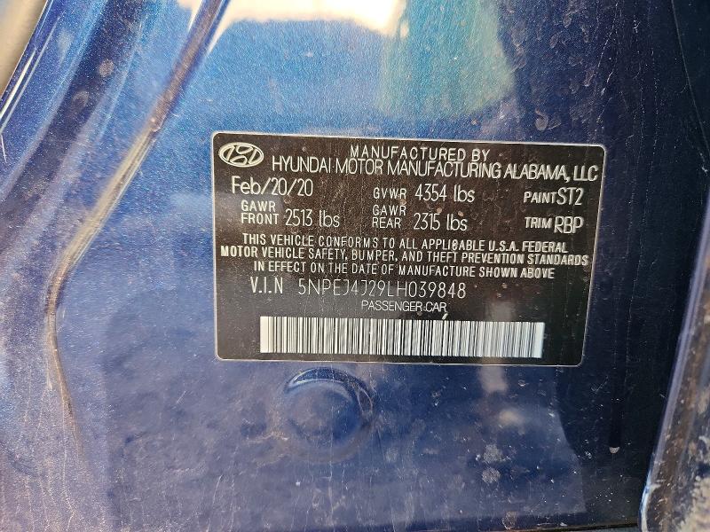 Продаж на аукціоні авто 2020 Hyundai Sonata, vin: 5NPEJ4J29LH039848, номер лоту: 68511536