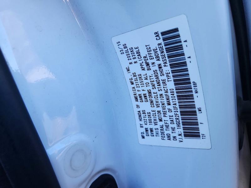 70490286 :رقم المزاد ، 1HGCR2F50FA130480 vin ، 2015 Honda Accord مزاد بيع