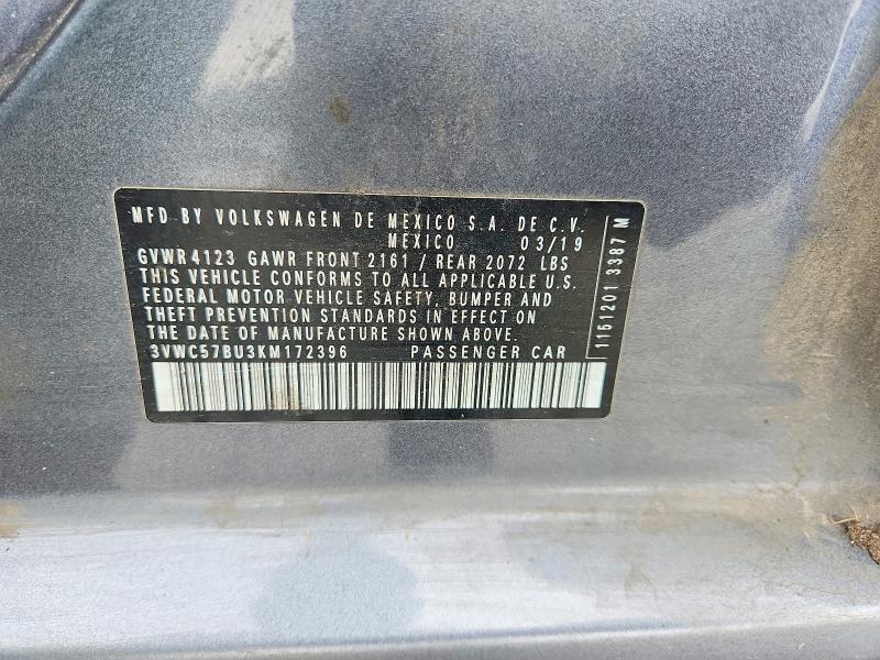 Продажа на аукционе авто 2019 Volkswagen Jetta, vin: 3VWC57BU3KM172396, номер лота: 69364016