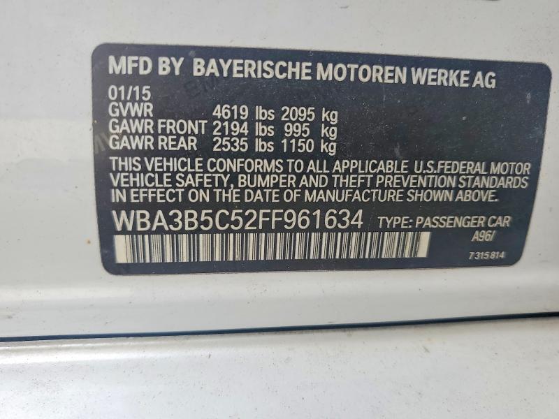 Aukcja sprzedaży 2015 Bmw 328, vin: WBA3B5C52FF961634, numer aukcji: 68754956