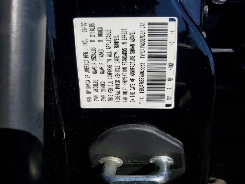 Aukcja sprzedaży 2007 Acura Tl, vin: 19UUA76557A048853, numer aukcji: 69617056