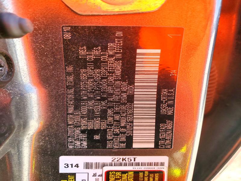 Aukcja sprzedaży 2011 Toyota Tundra, vin: 5TFUY5F16BX160322, numer aukcji: 69292796